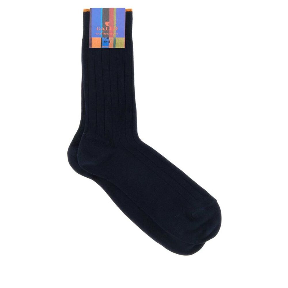 Gallo Men Midnight Blue Stretch Cotton Blend Socks